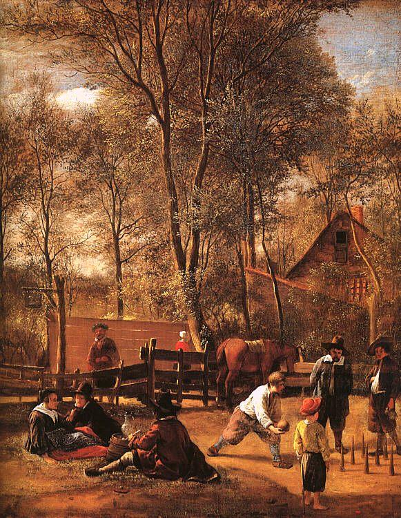 Jan Steen Skittle Players Outside an Inn china oil painting image